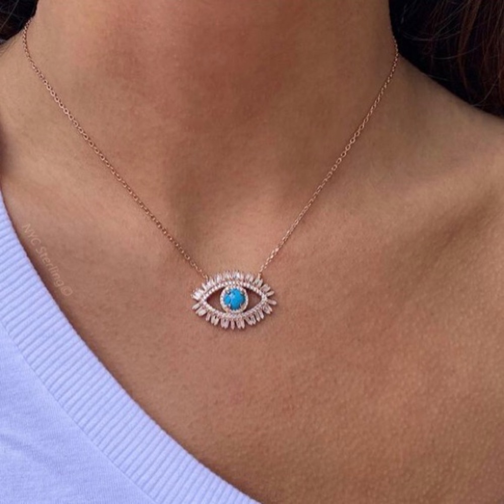 Baguette Eye Necklace